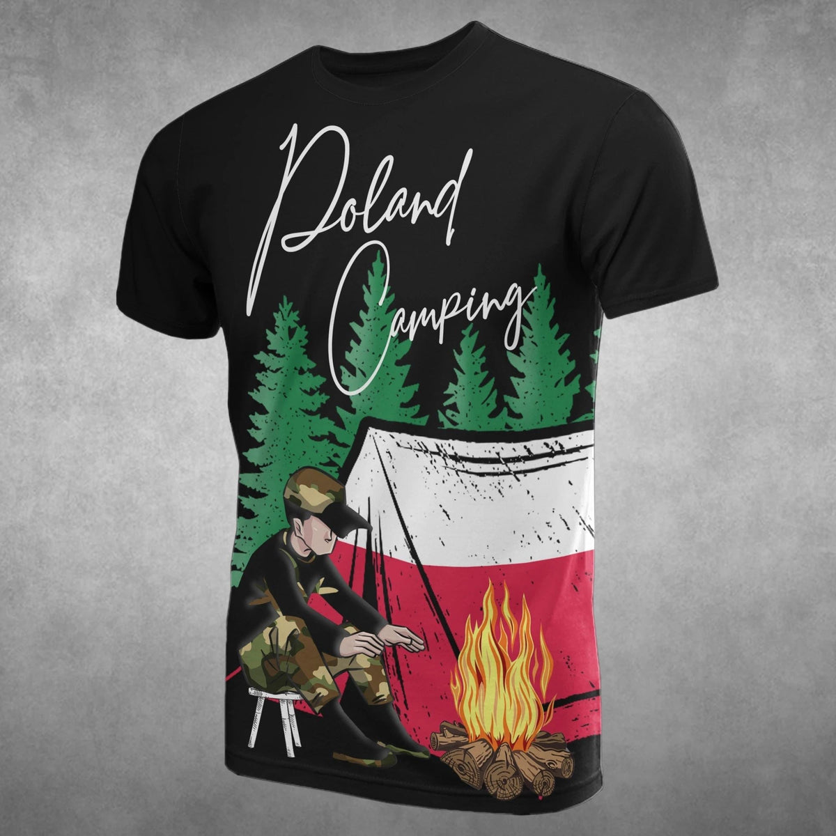 Poland Camping T Shirt RLT7 - Wonder Print Shop