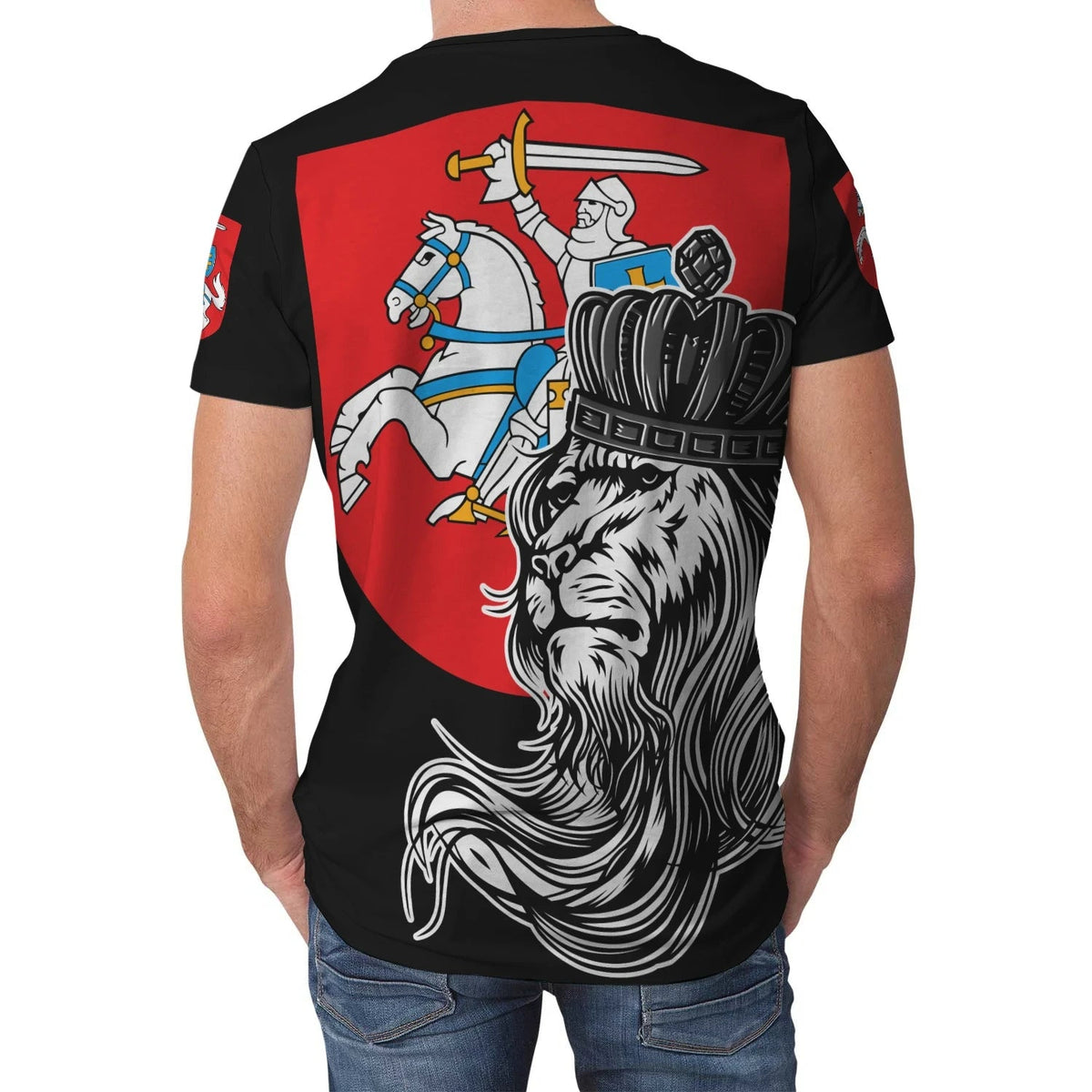 Lithuania T Shirt Lion with Crown Womens/Mens RLT6 - Wonder Print Shop