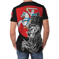 Lithuania T Shirt Lion with Crown Womens/Mens RLT6 - Wonder Print Shop