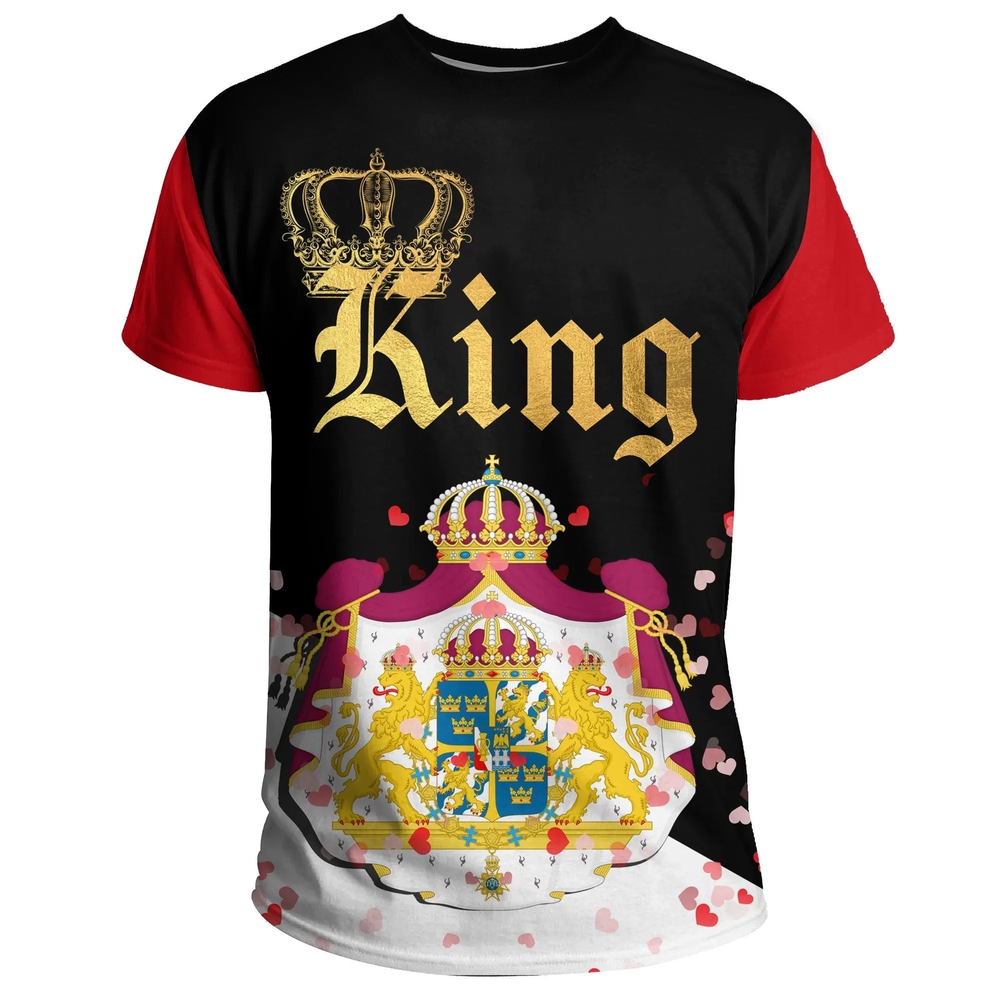 Sweden T Shirt King Valentine Couple RLT7 - Wonder Print Shop