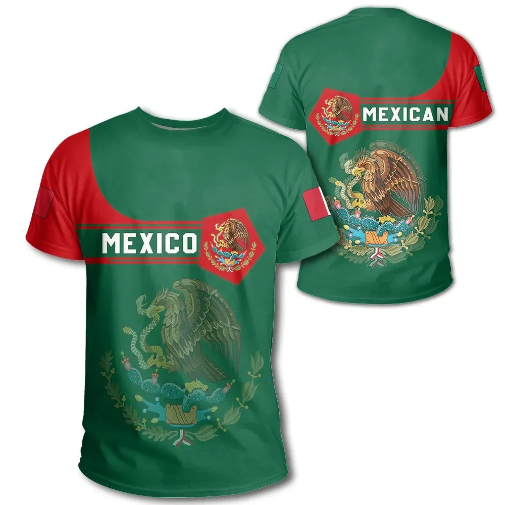 Mexico T Shirt Coat Of Arms Simple Style RLT13 - Wonder Print Shop