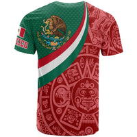 Mexico T Shirt Mexico Coat Of Arms With Aztec Patterns RLT13 - Wonder Print Shop