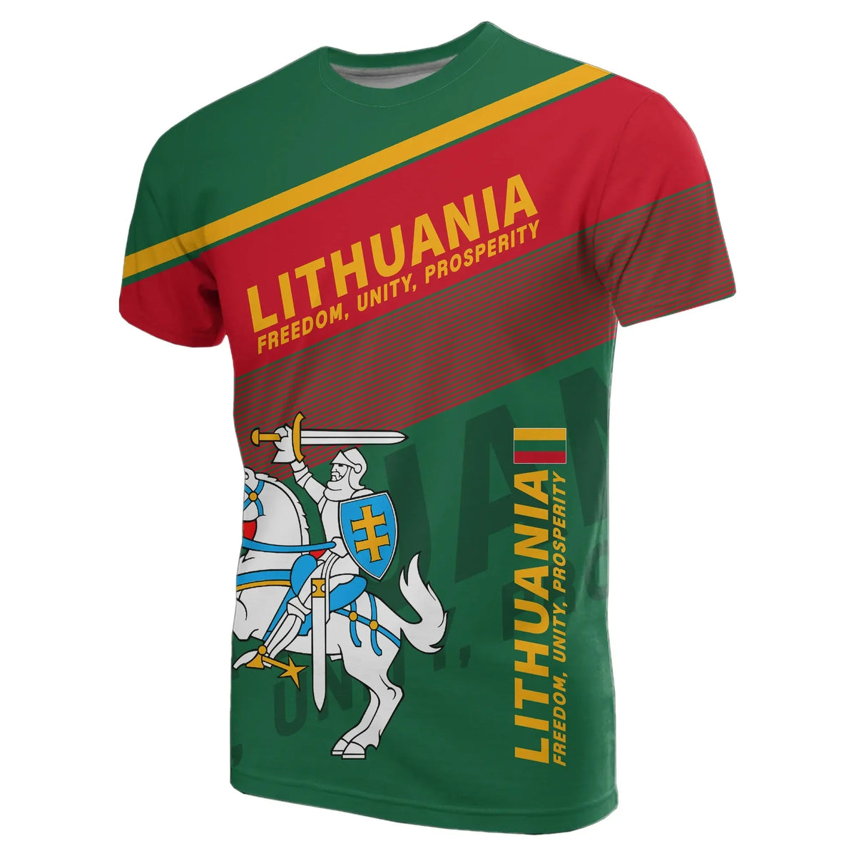 Lithuania Flag Motto T Shirt Limited Style RLT6 - Wonder Print Shop