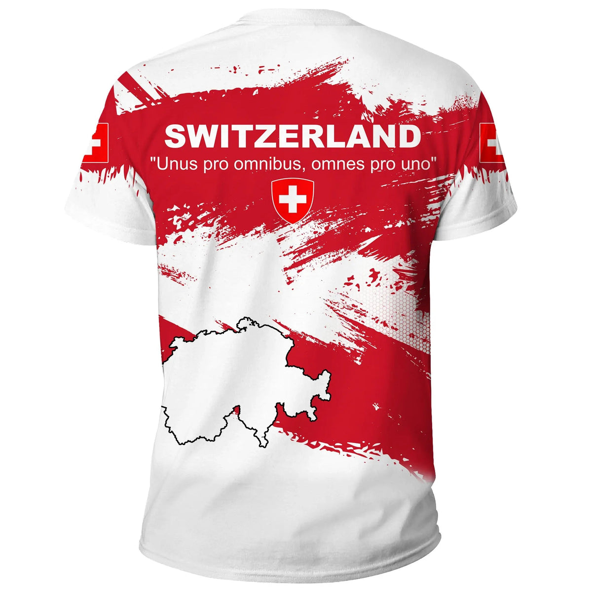 Switzerland T Shirt Switzerland Flag Brush RLT13 - Wonder Print Shop