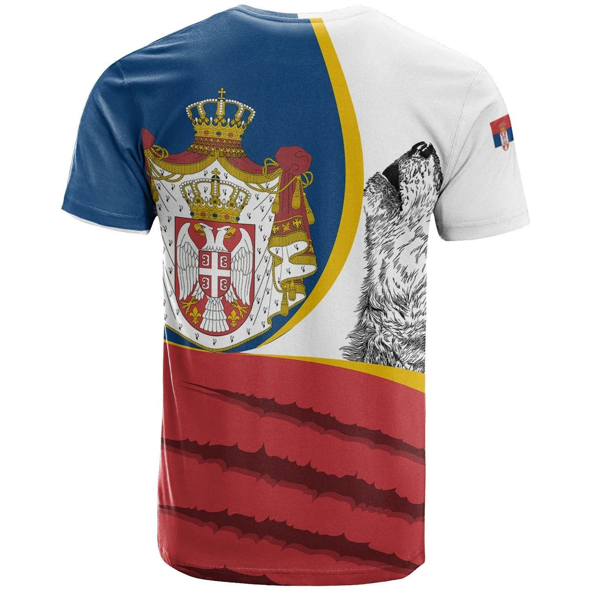 Serbia T Shirt Flag Of Serbia RLT7 - Wonder Print Shop