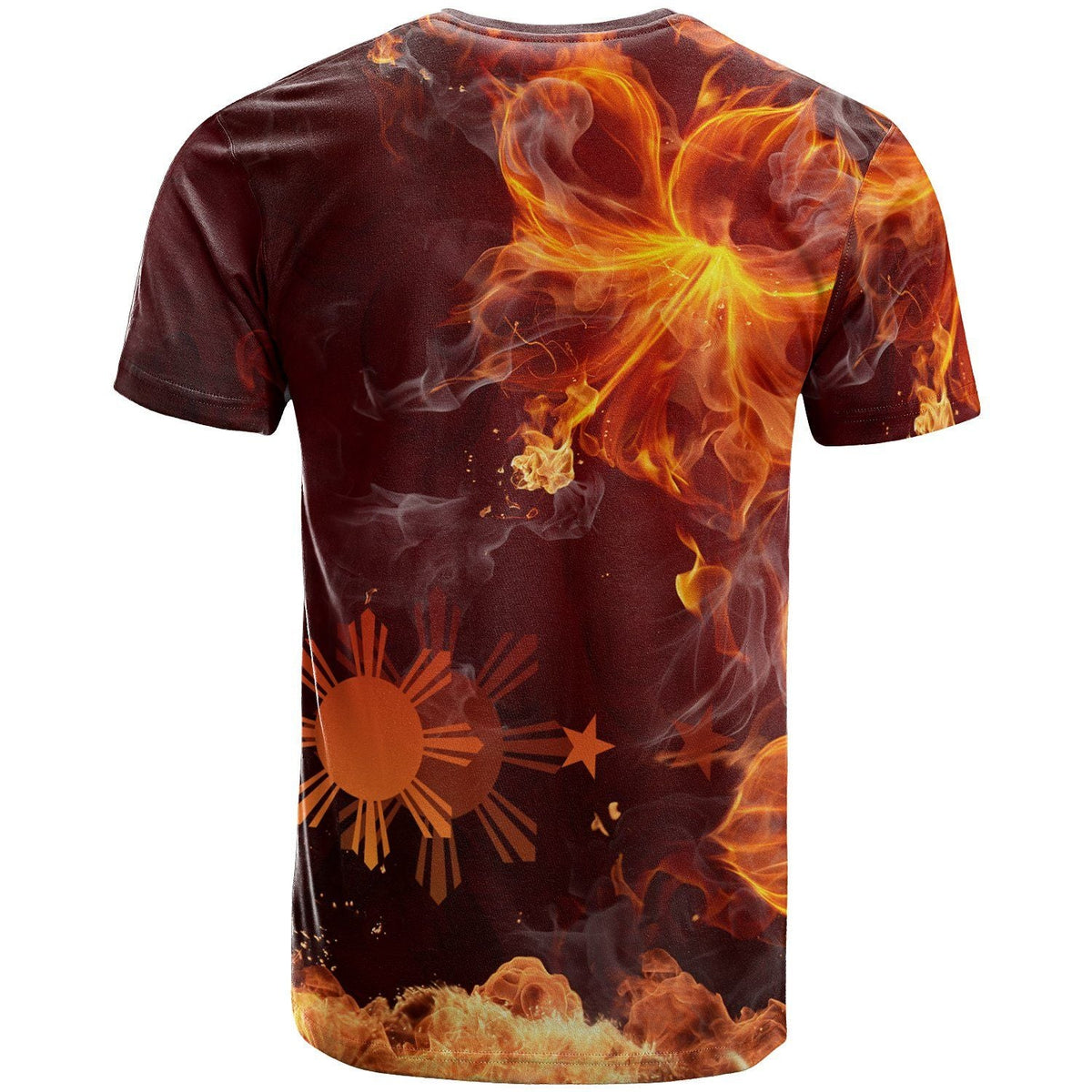 Custom The Philippines Personalised T Shirt Fire Hibiscus RLT6 - Wonder Print Shop