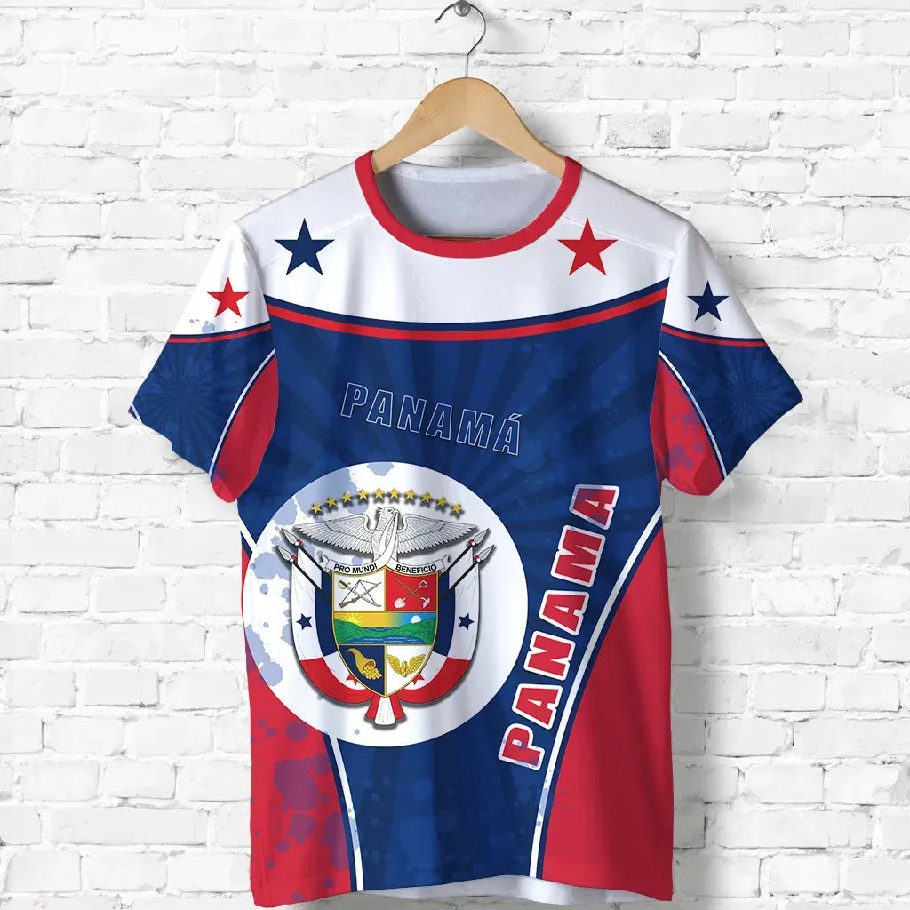 Panama T Shirt Circle Stripes Flag Version RLT13 - Wonder Print Shop