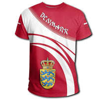 Denmark Coat Of Arms T Shirt Cricket Style RLT13 - Wonder Print Shop