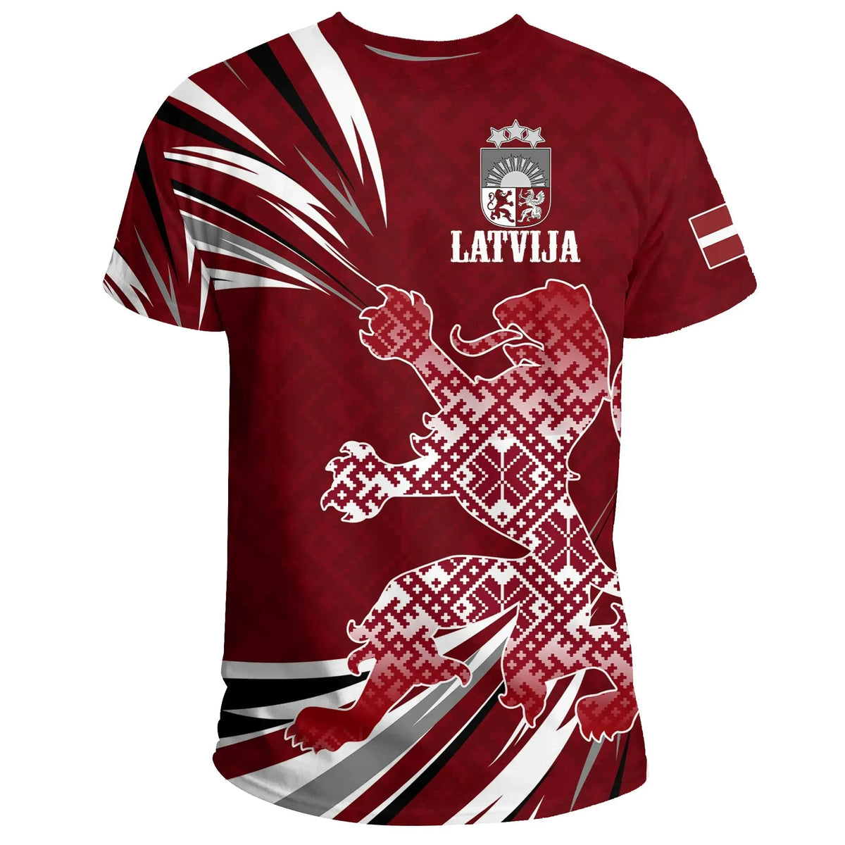 Latvia The Latvian Lion T Shirt RLT6 - Wonder Print Shop