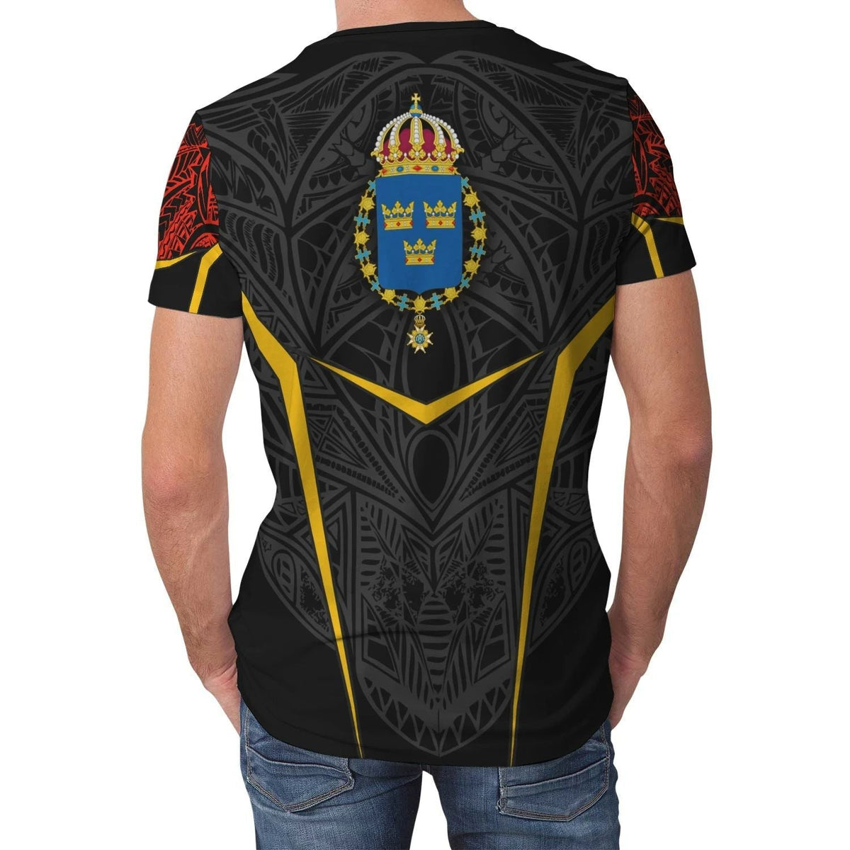 Sweden 3 Unisex T Shirt Tribal Style RLT7 - Wonder Print Shop