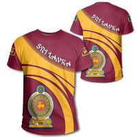 Sri Lanka Coat Of Arms T Shirt Cricket Style RLT7 - Wonder Print Shop