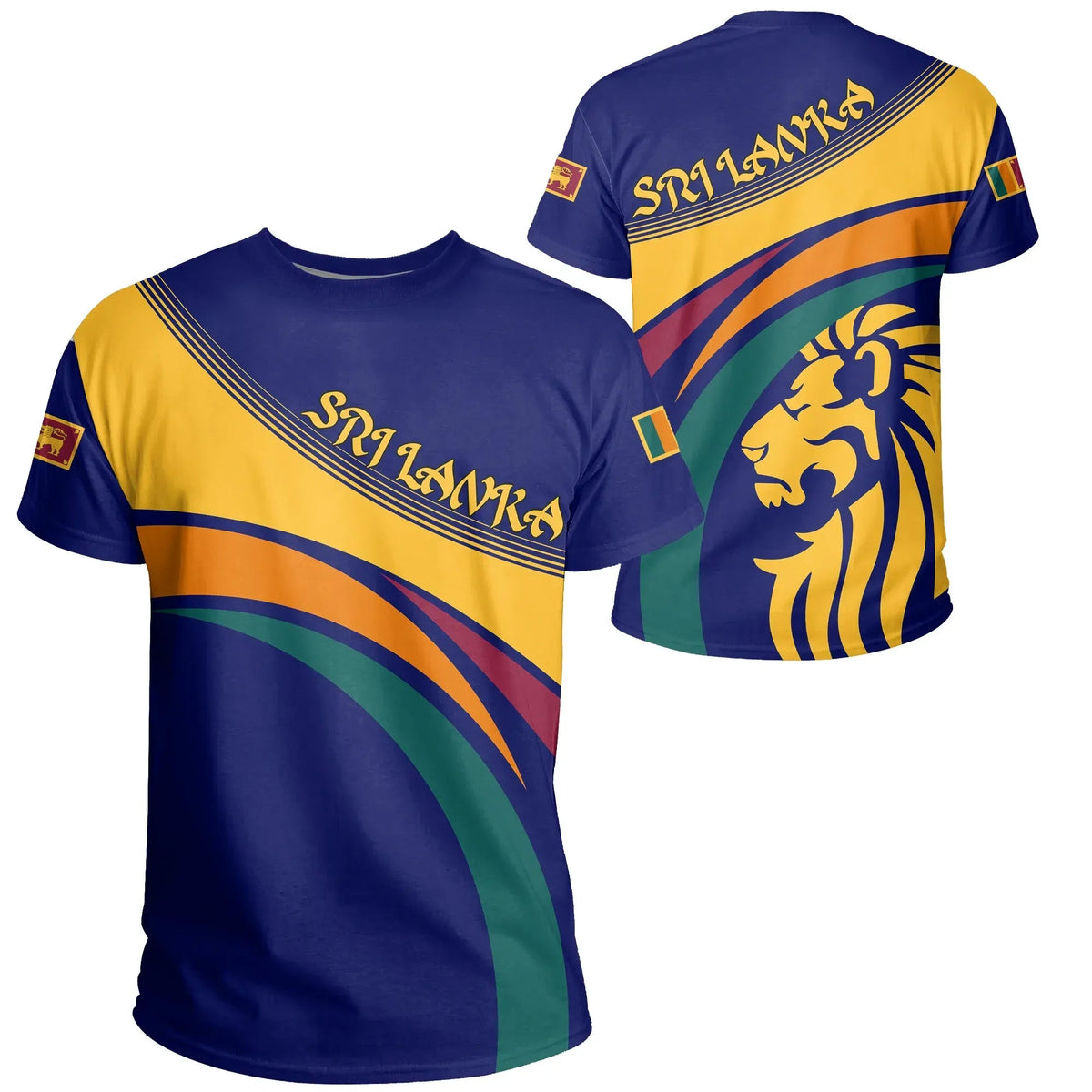 Sri Lanka Lion T Shirt RLT7 - Wonder Print Shop