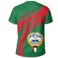 Kuwait Coat Of Arms T Shirt Cricket Style RLT8 - Wonder Print Shop