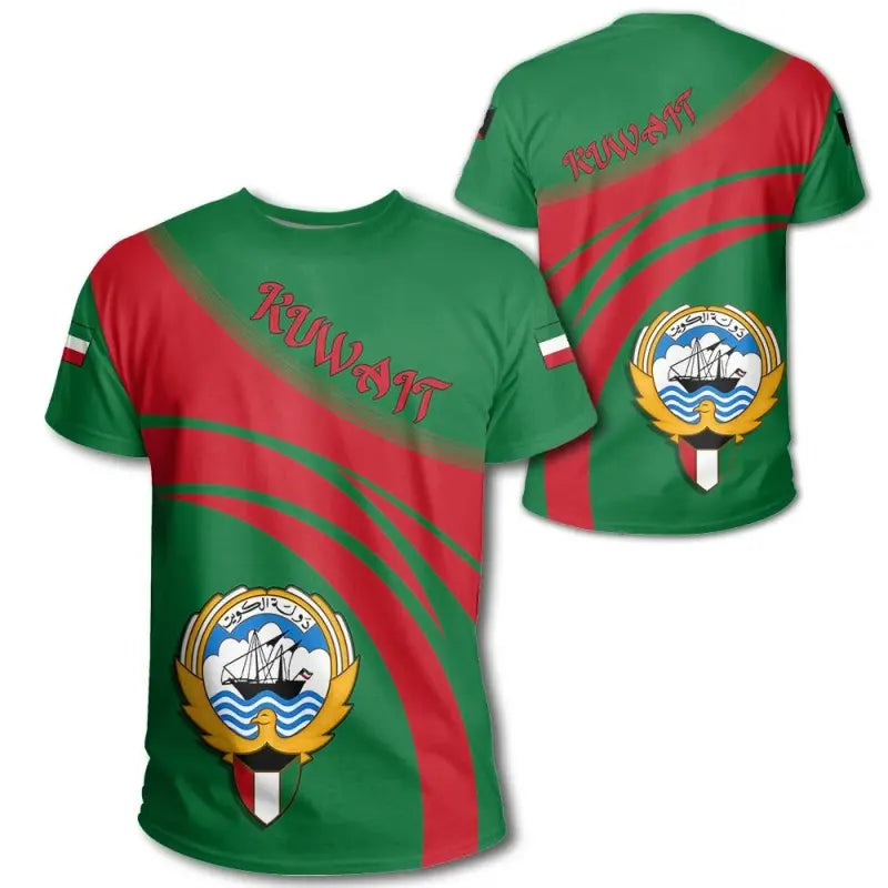 Kuwait Coat Of Arms T Shirt Cricket Style RLT8 - Wonder Print Shop