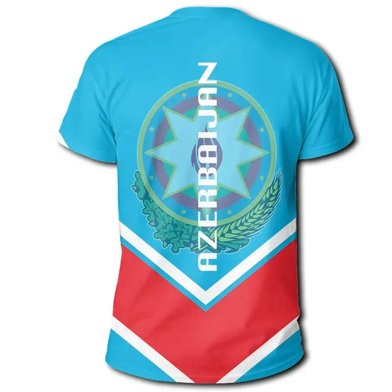 Azerbaijan Coat Of Arms T Shirt Lucian Style RLT8 - Wonder Print Shop
