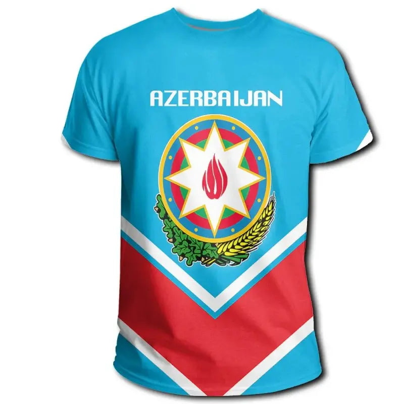 Azerbaijan Coat Of Arms T Shirt Lucian Style RLT8 - Wonder Print Shop
