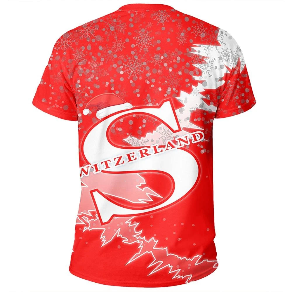 Switzerland Christmas Coat Of Arms T Shirt X Style RLT13 - Wonder Print Shop