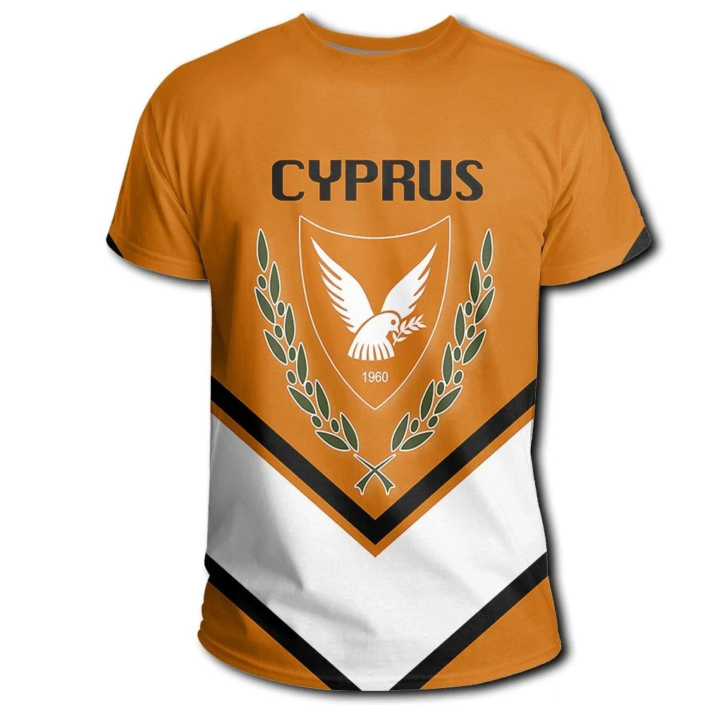 Cyprus Coat Of Arms T Shirt Lucian Style RLT13 - Wonder Print Shop
