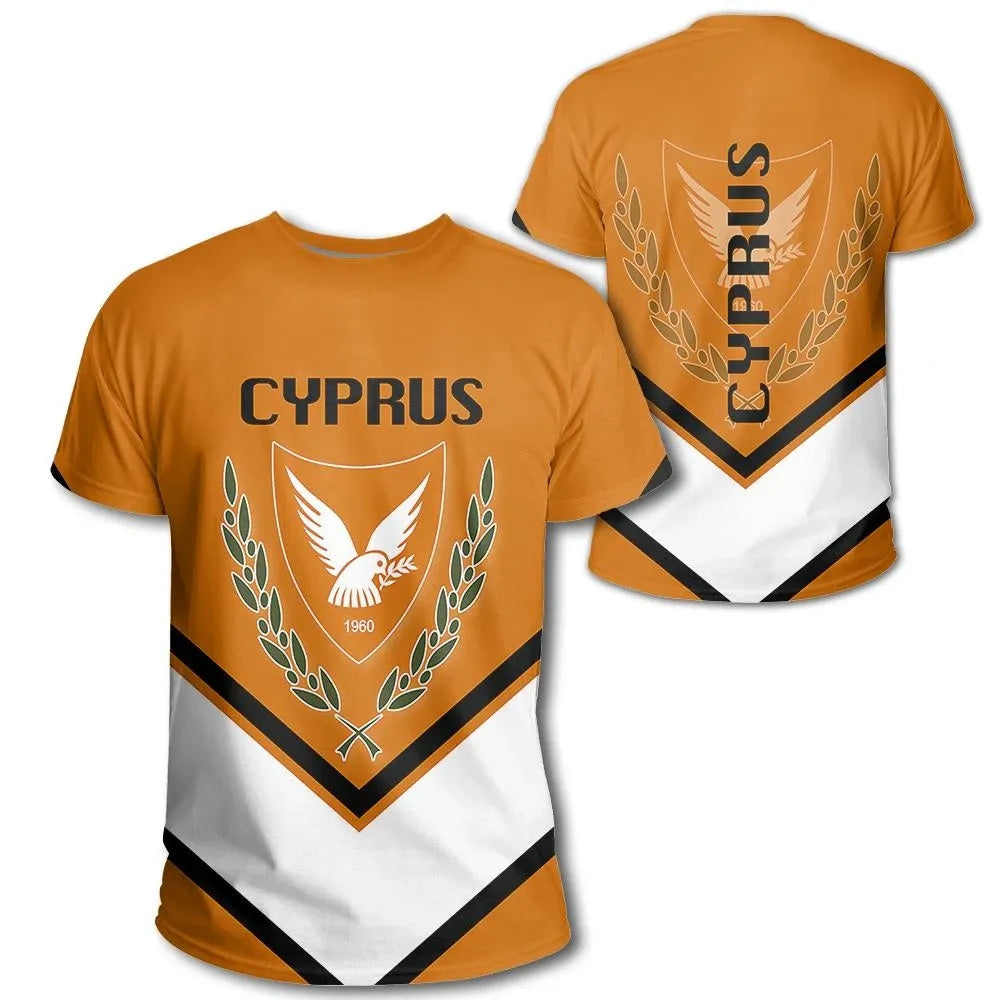 Cyprus Coat Of Arms T Shirt Lucian Style RLT13 - Wonder Print Shop