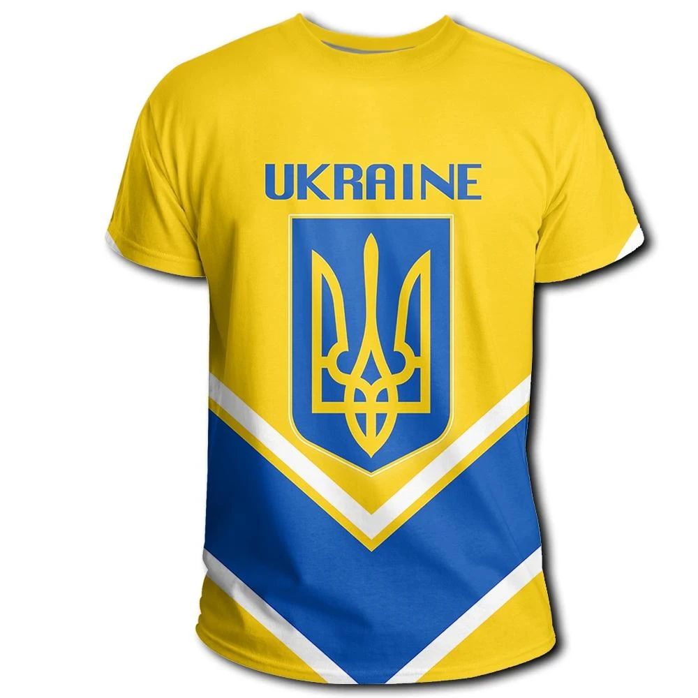 Ukraine Coat Of Arms T Shirt Lucian Style RLT7 - Wonder Print Shop
