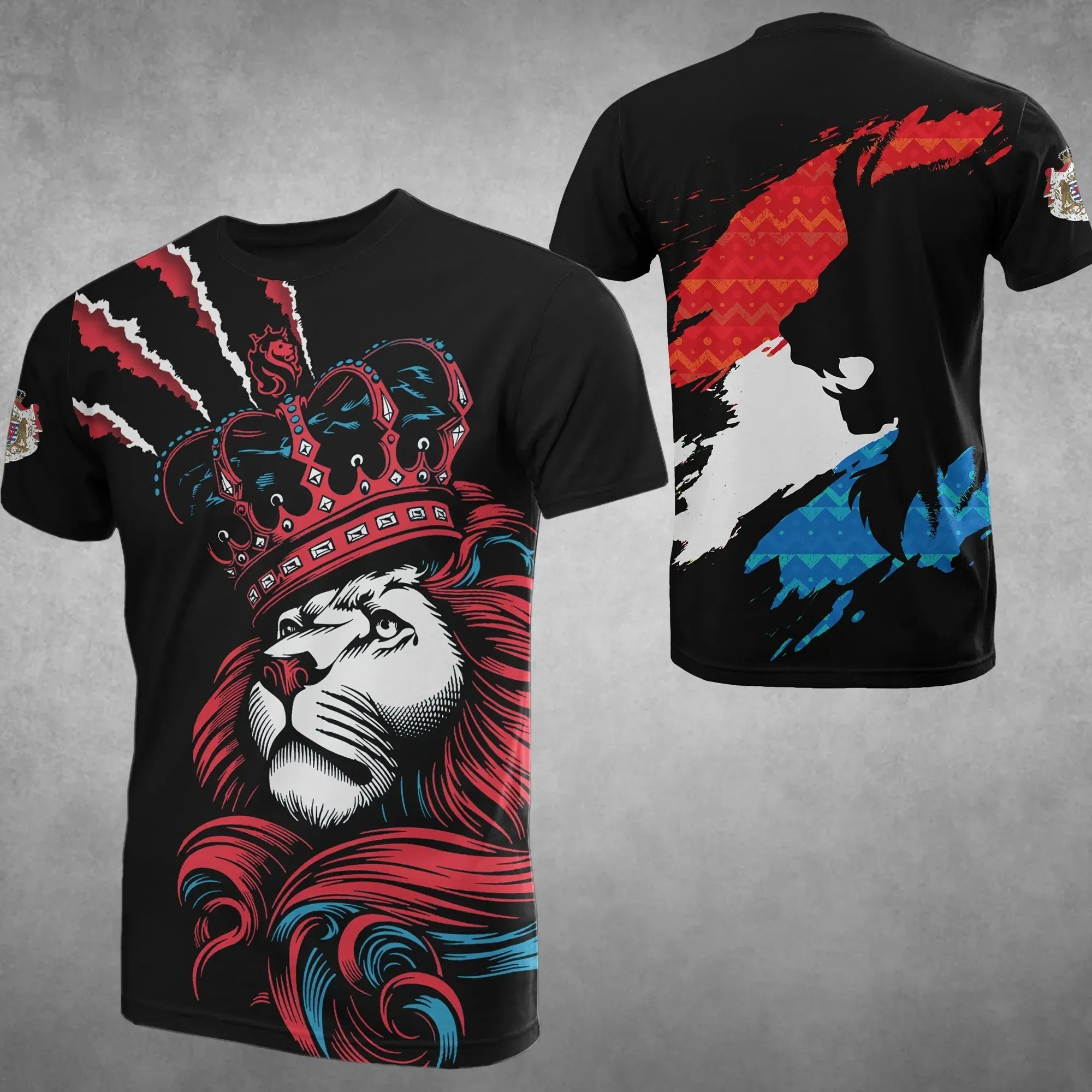 Luxembourg Lion King T Shirts RLT6 - Wonder Print Shop