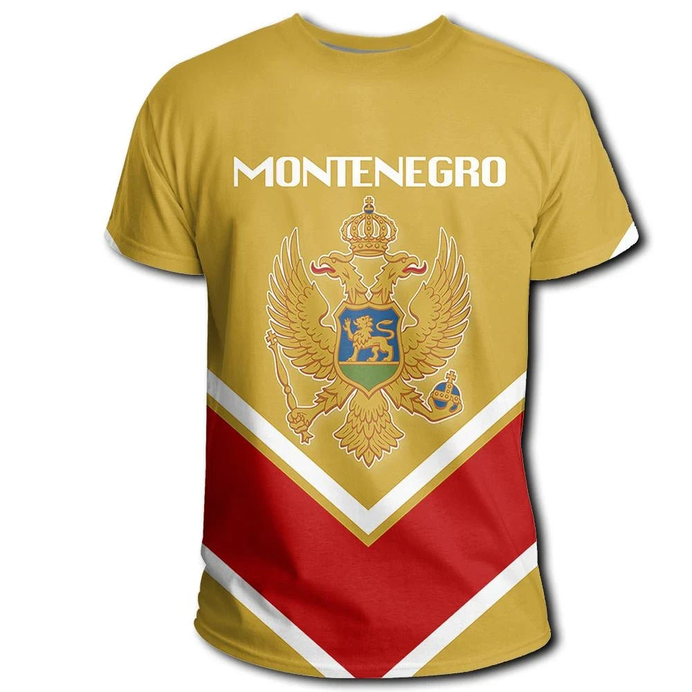 Montenegro Coat Of Arms T Shirt Lucian Style RLT13 - Wonder Print Shop