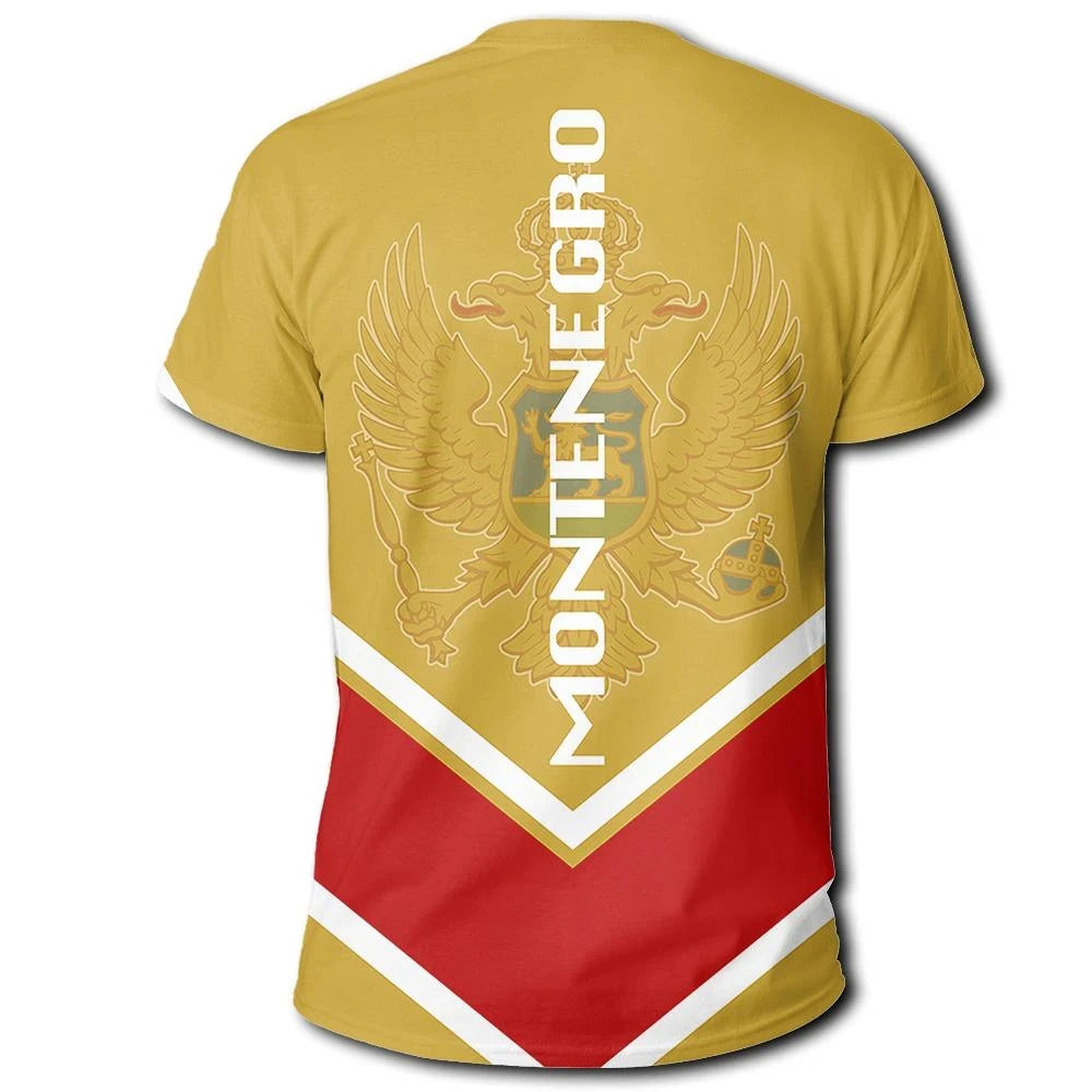 Montenegro Coat Of Arms T Shirt Lucian Style RLT13 - Wonder Print Shop