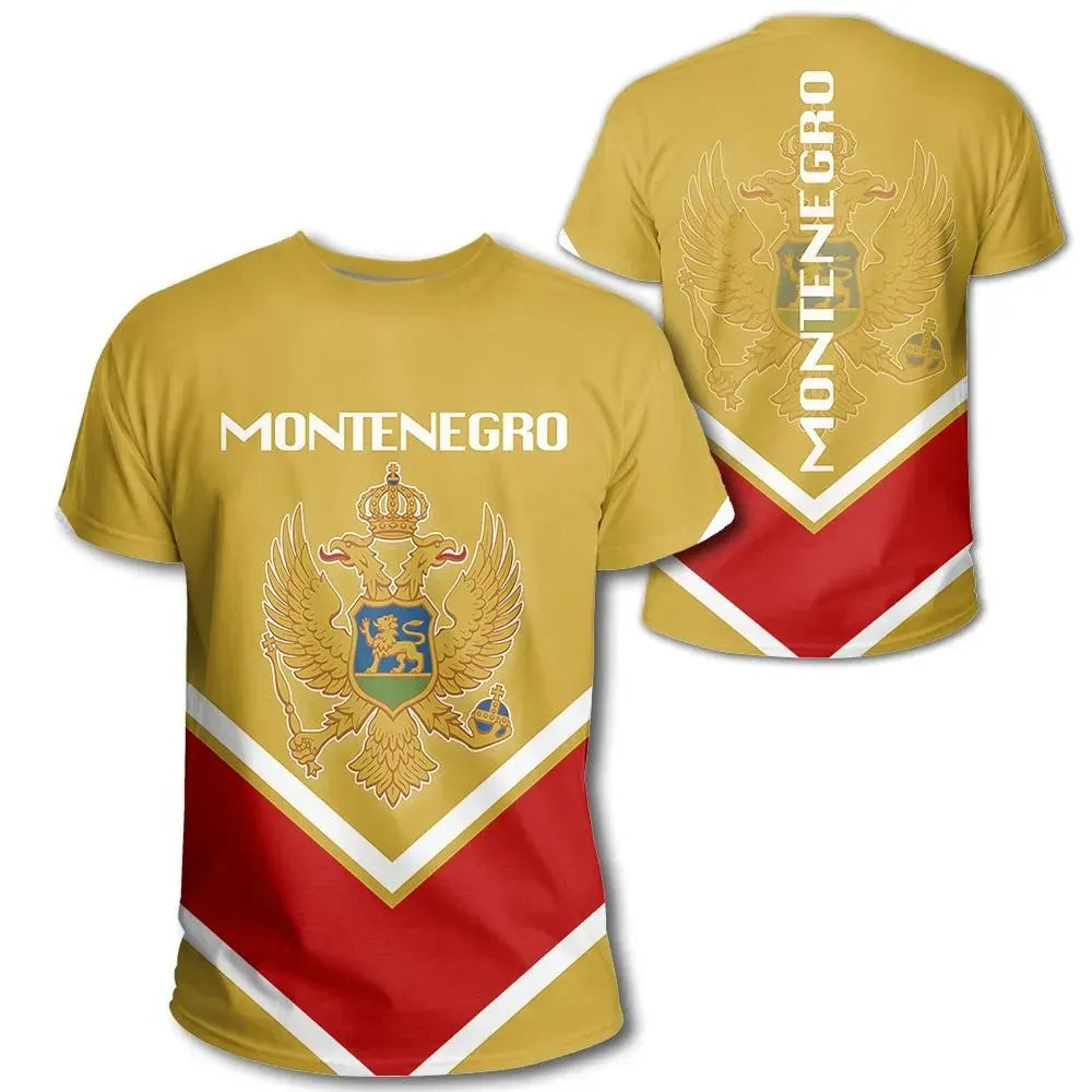 Montenegro Coat Of Arms T Shirt Lucian Style RLT13 - Wonder Print Shop