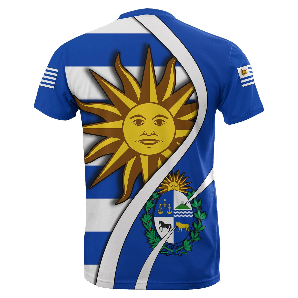 Uruguay T Shirt Flag Coat Of Arms RLT6 - Wonder Print Shop