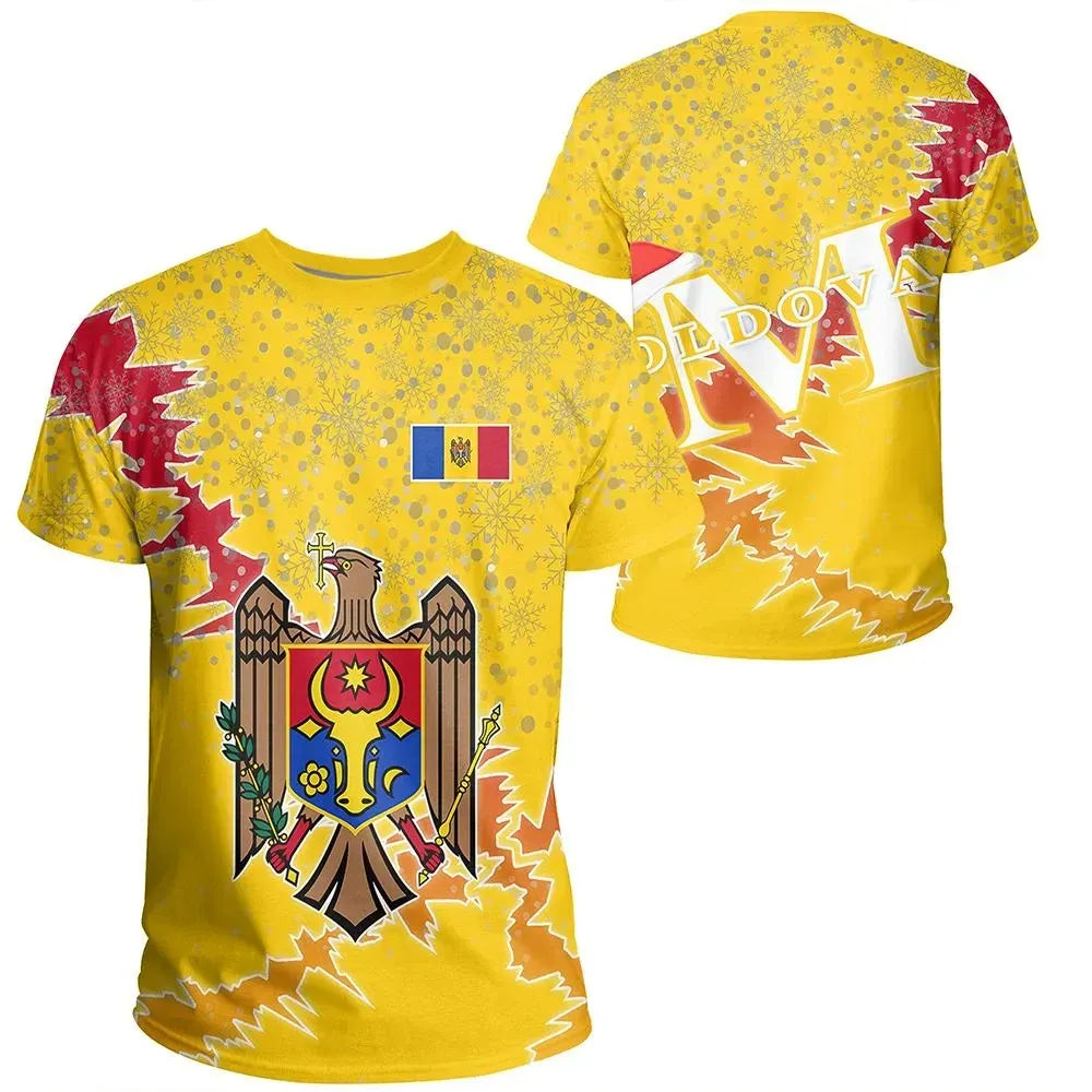 Moldova Christmas Coat Of Arms T Shirt X Style RLT13 - Wonder Print Shop