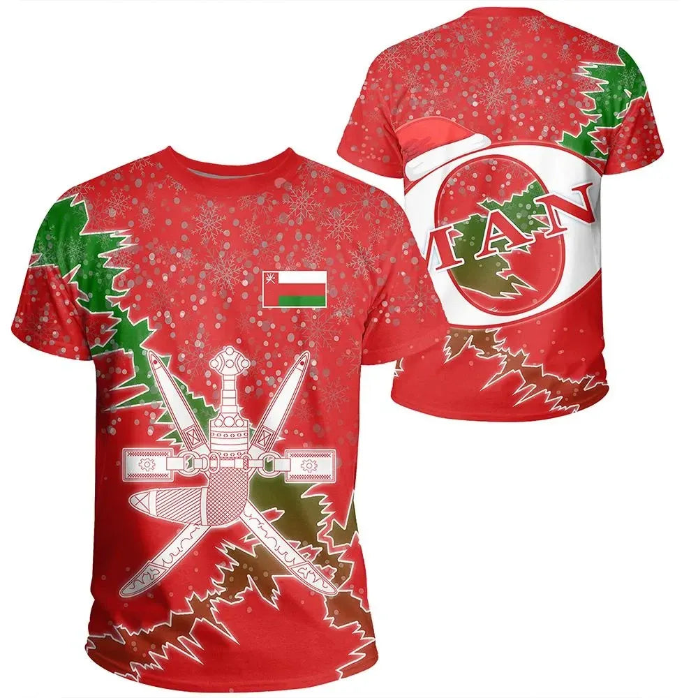 Oman Christmas Coat Of Arms T Shirt X Style RLT13 - Wonder Print Shop