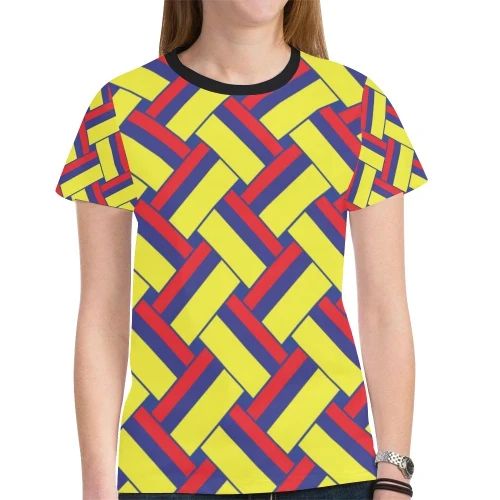 Colombia Flag Seamless T Shirt RLT7 - Wonder Print Shop