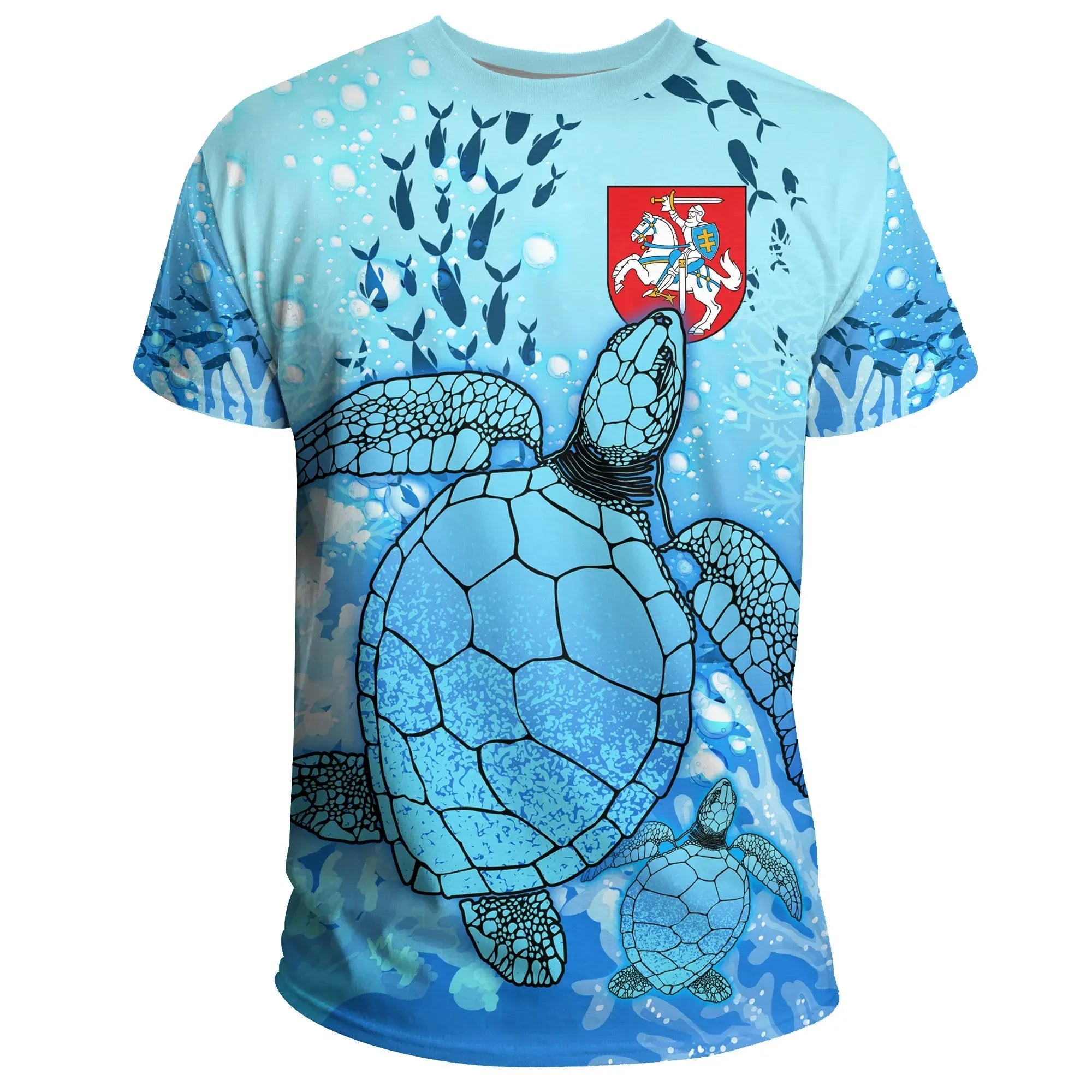 Lithuania T Shirt Ocean Life Womens/Mens RLT6 - Wonder Print Shop