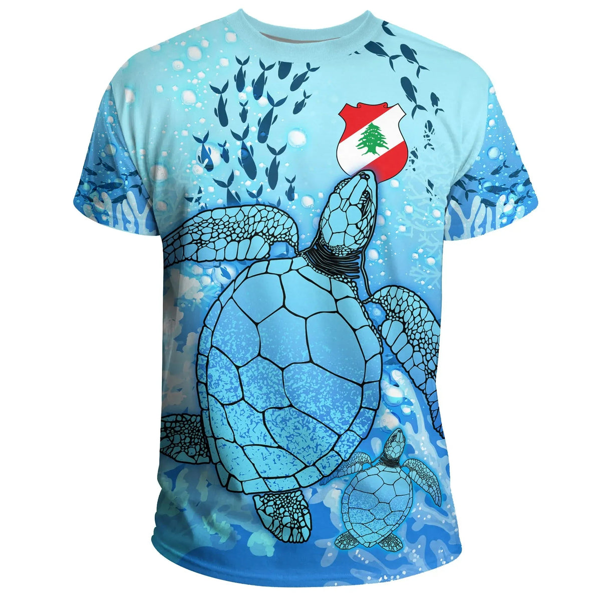 Lebanon T Shirt Ocean Life Womens/Mens RLT6 - Wonder Print Shop