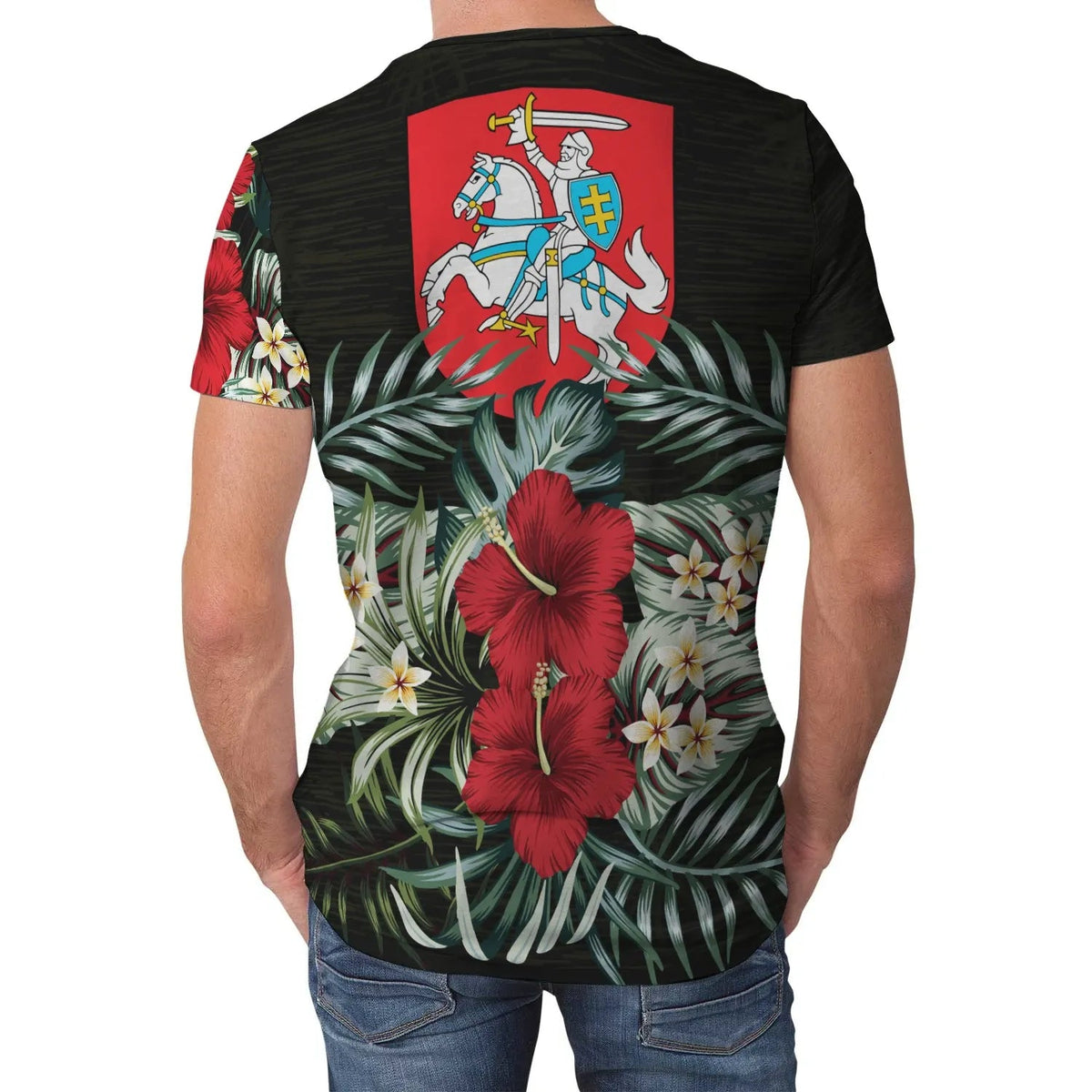 Lithuania T Shirt Hibiscus RLT6 - Wonder Print Shop