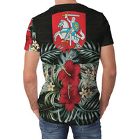 Lithuania T Shirt Hibiscus RLT6 - Wonder Print Shop