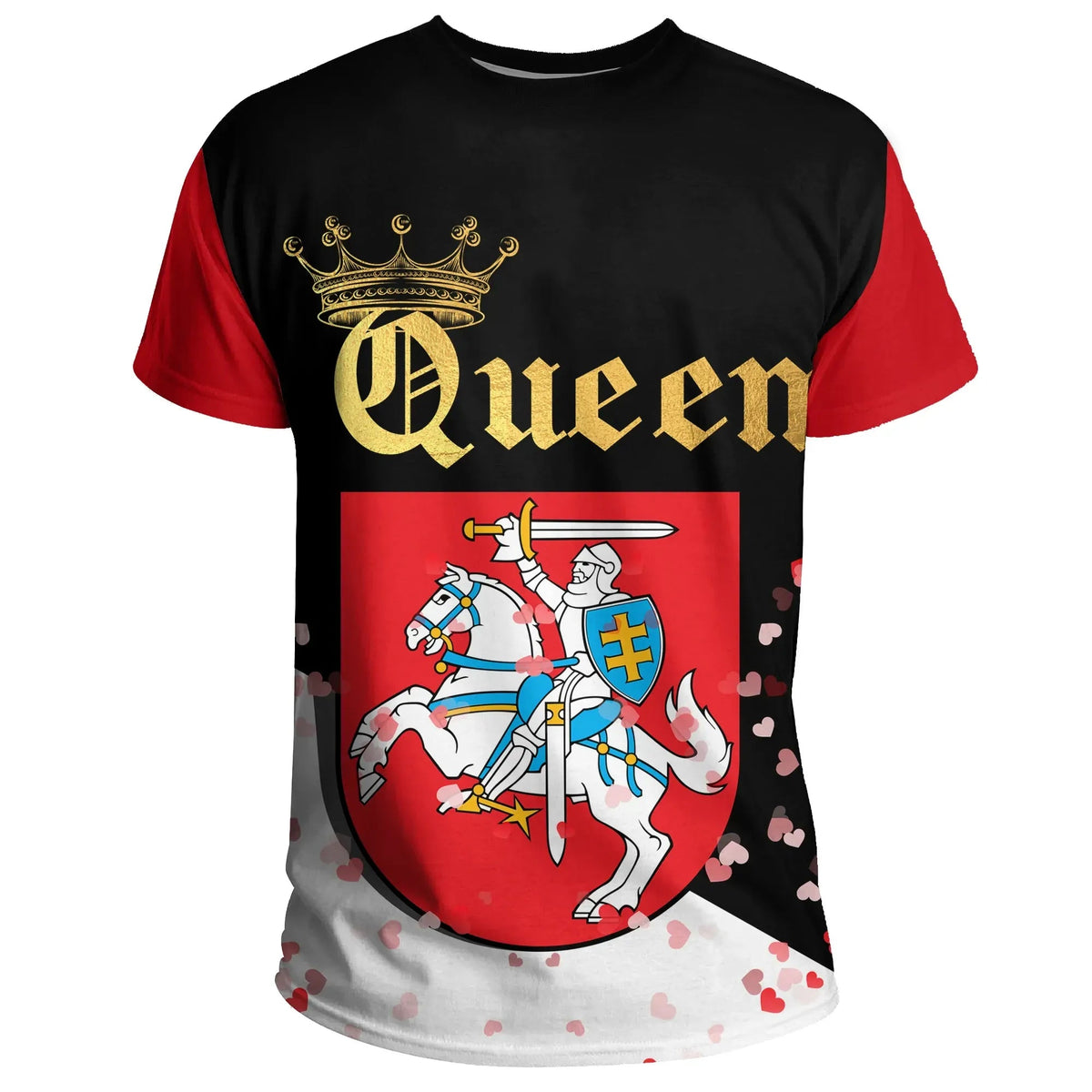 Lithuania T Shirt Queen Valentine Couple RLT6 - Wonder Print Shop