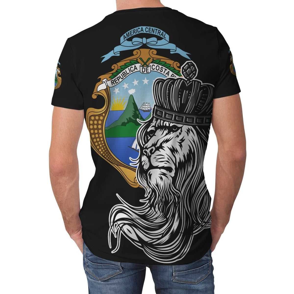 Costa Rica T Shirt Lion with Crown RLT13 - Wonder Print Shop