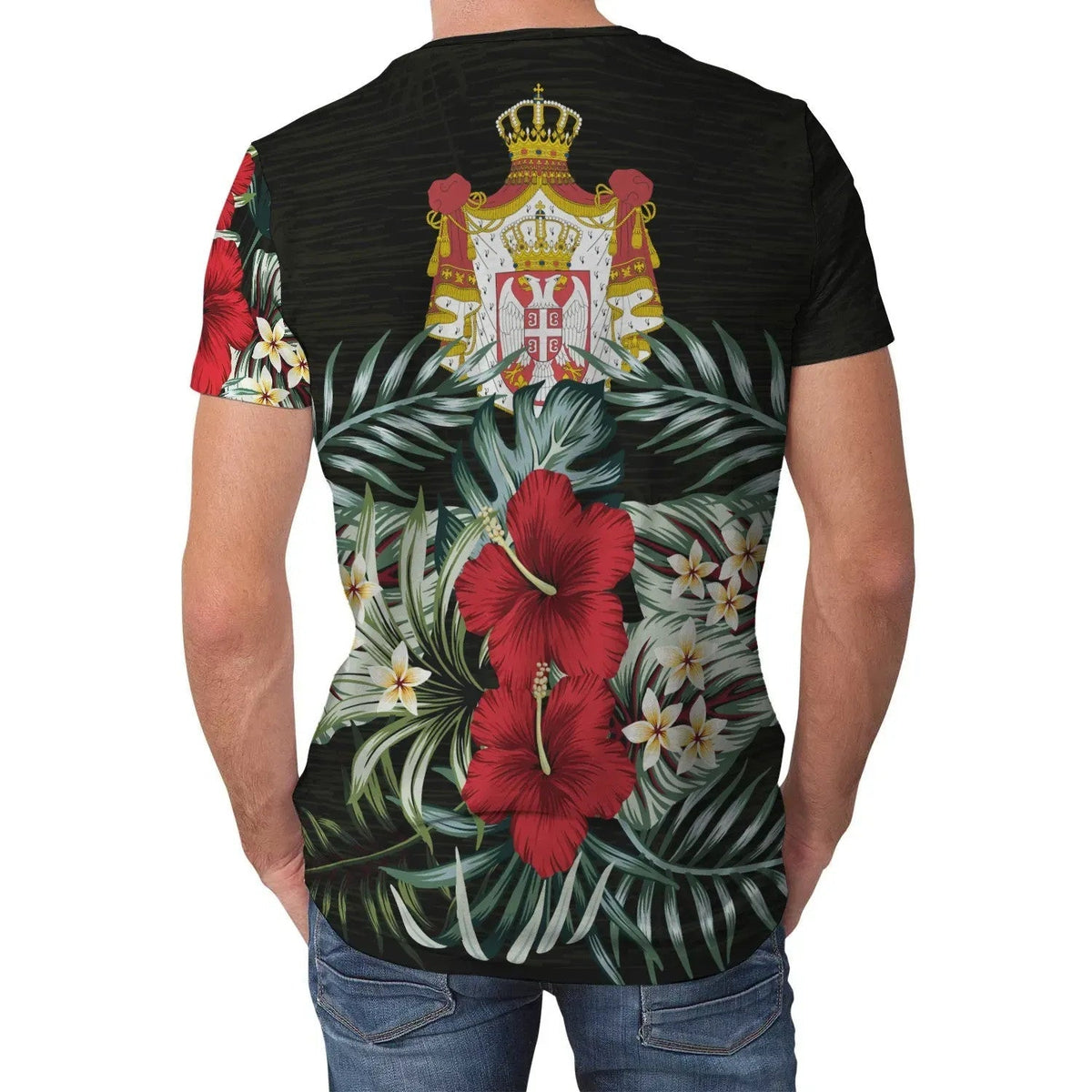 Serbia T Shirt Hibiscus Men/Women RLT7 - Wonder Print Shop