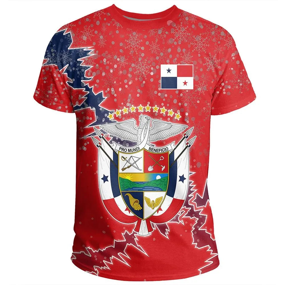 Panama Christmas Coat Of Arms T Shirt X Style RLT13 - Wonder Print Shop