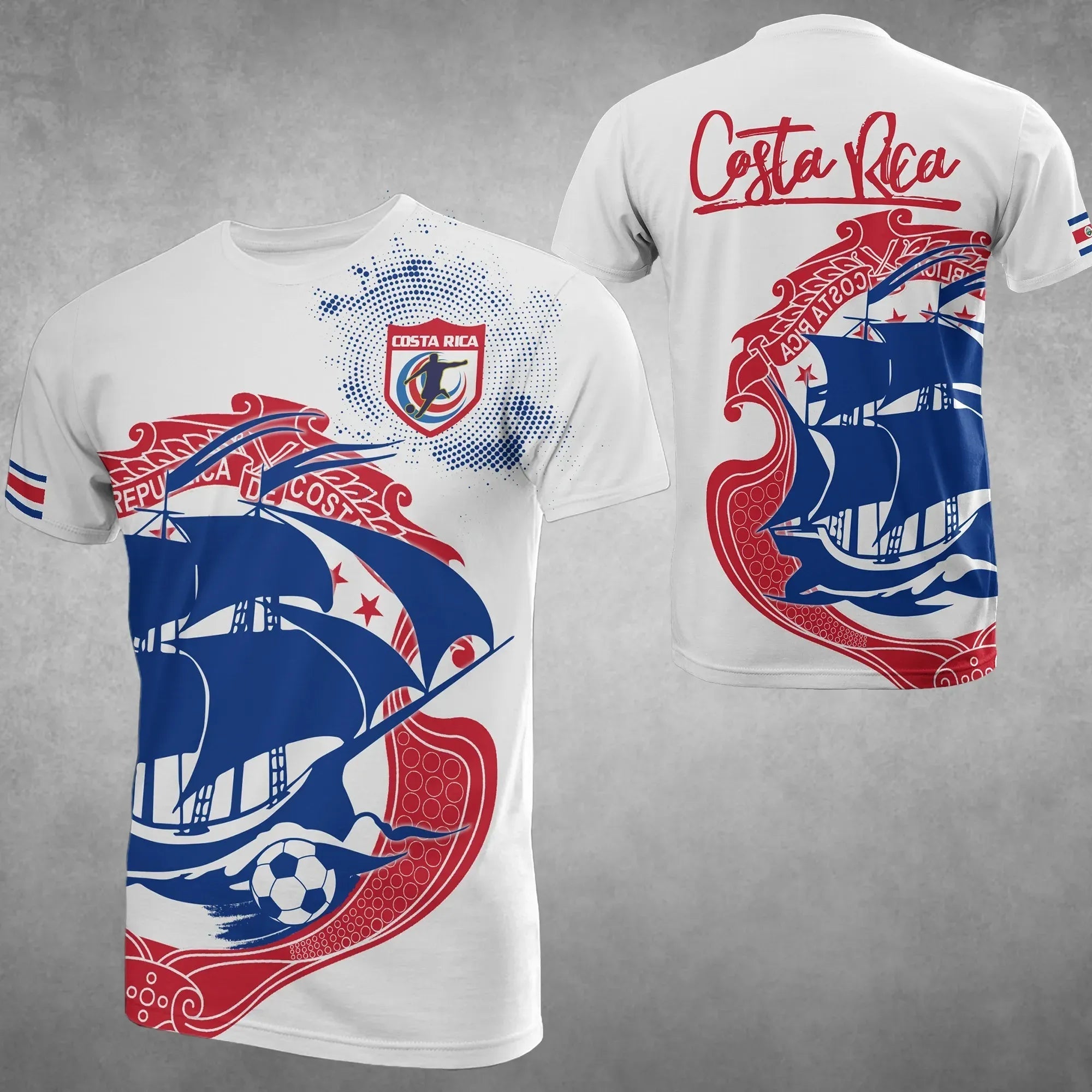 Soccer Costa Rica T Shirt Bh RLT13 - Wonder Print Shop