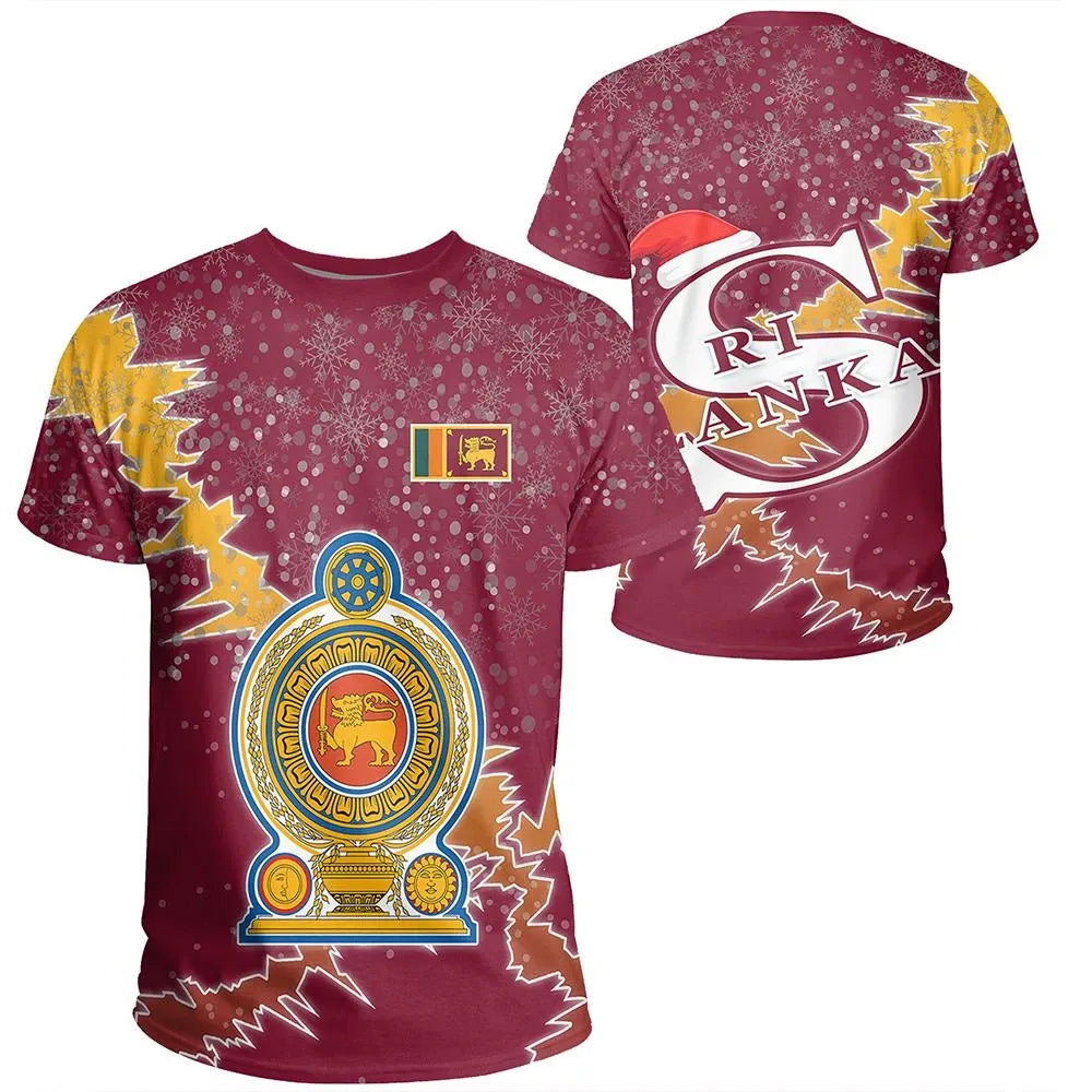 Sri Lanka Christmas Coat Of Arms T Shirt X Style RLT7 - Wonder Print Shop