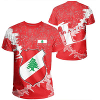 Lebanon Christmas Coat Of Arms T Shirt X Style8 RLT6 - Wonder Print Shop