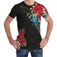 Sweden T Shirt Hibiscus RLT7 - Wonder Print Shop