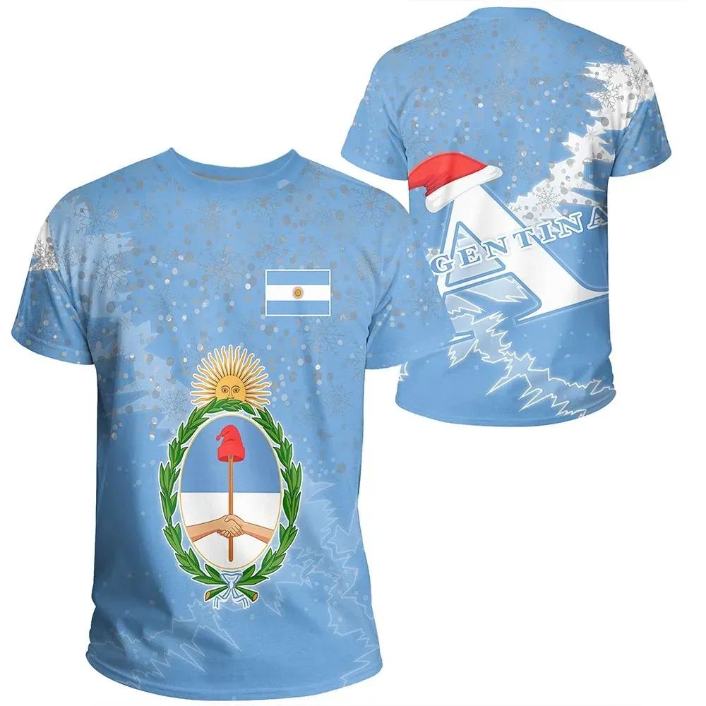 Argentina Of The Congo Christmas Coat Of Arms T Shirt X Style RLT13 - Wonder Print Shop