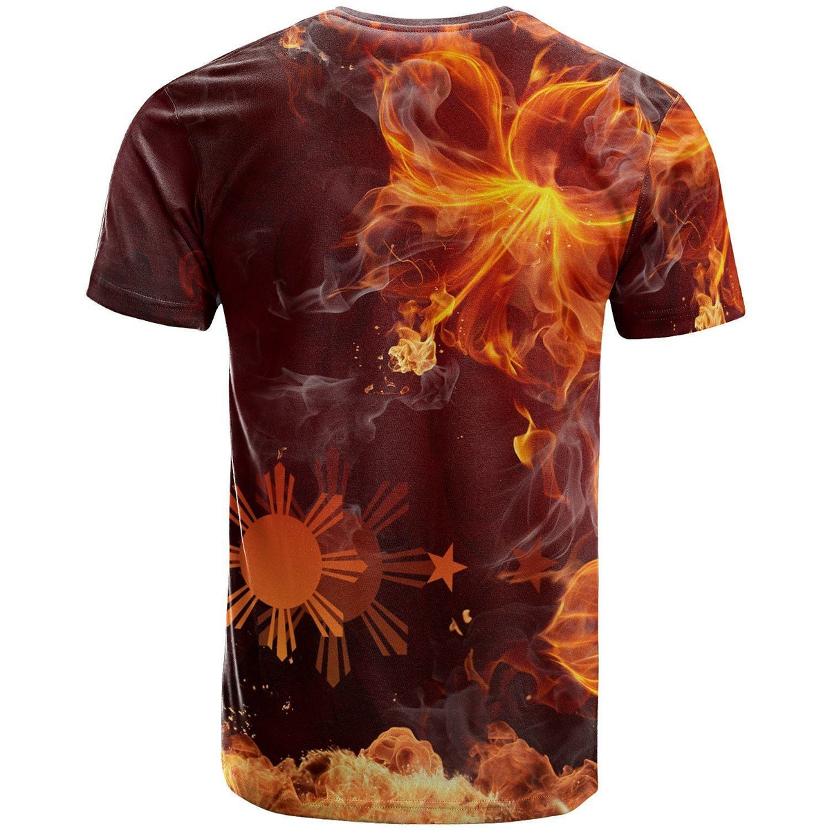 The Philippines T Shirt Fire Hibiscus RLT6 - Wonder Print Shop