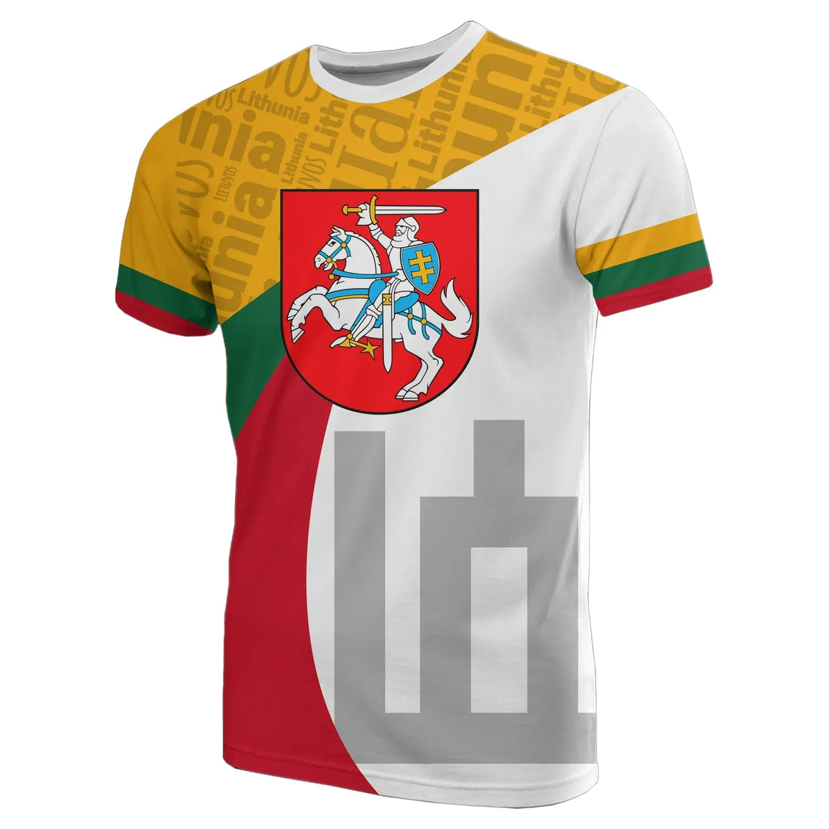 Lithuania Flag T Shirt Typecast Style RLT6 - Wonder Print Shop