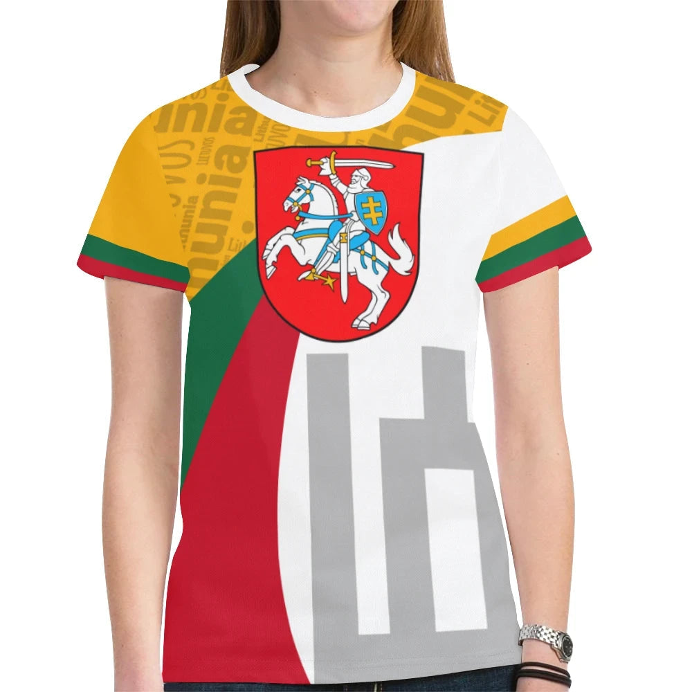 Lithuania Flag T Shirt Typecast Style RLT6 - Wonder Print Shop