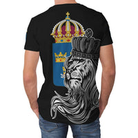 Sweden T Shirt Lion With Crown RLT7 - Wonder Print Shop
