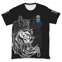 Sweden T Shirt Lion With Crown RLT7 - Wonder Print Shop